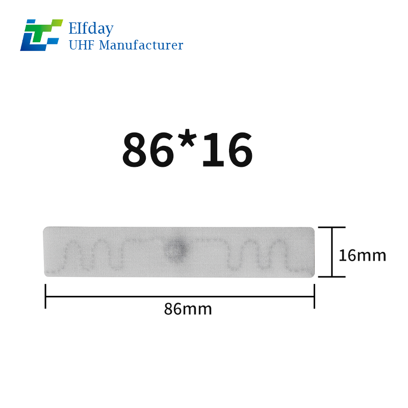 Textile Based Washable RFID Tag 86*16mm for Clothing Sewn Soft Flexible and Durable